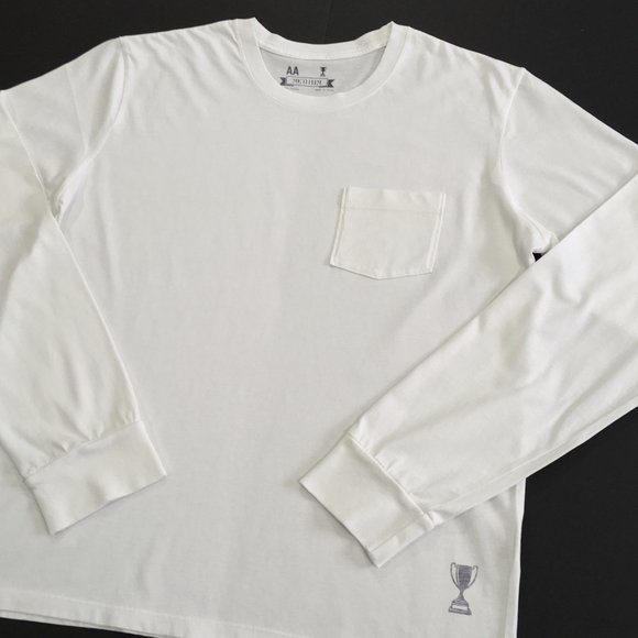 Double A • Solid Long Sleeve Fine Cotton Top Shirt - Picture 5 of 9